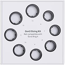 Oura Gen3 シルバー Size 12 Oura Ring Gen3 Sizing Kit - Size Before You Buy The Oura
